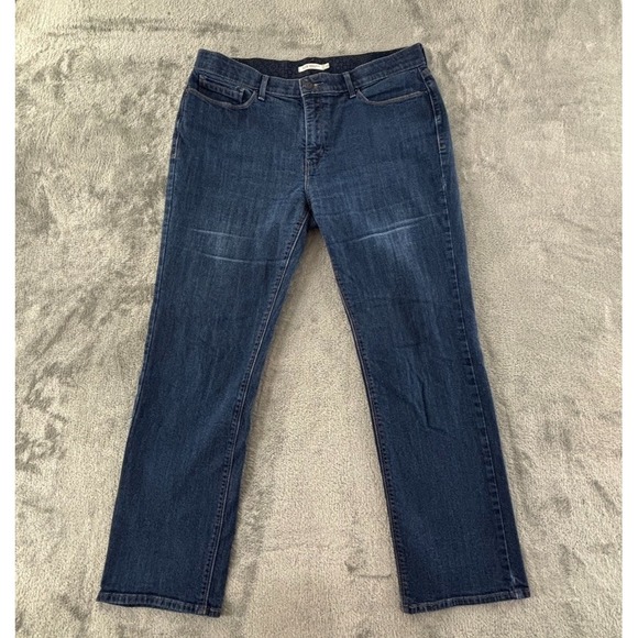 Levi's 525 Perfect Waist Straight Leg Jeans Womens 16 Dark Stretch 29" Inseam - Picture 1 of 10